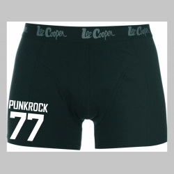 Punk Rock 77 čierne trenírky BOXER s tlačeným logom, top kvalita 95%bavlna 5%elastan